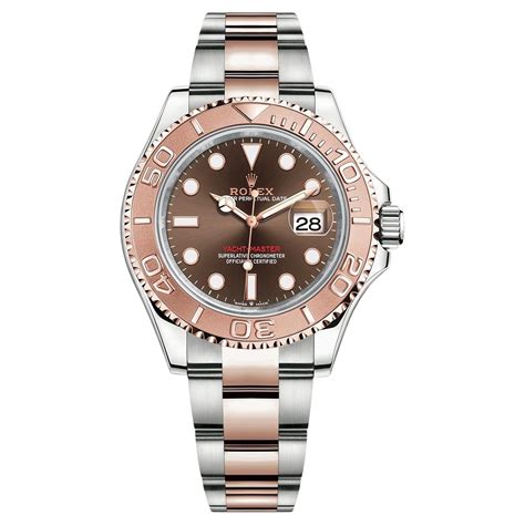 rolex yacht-master rose gold 2-tone chocolate|yacht master 2 solid gold.